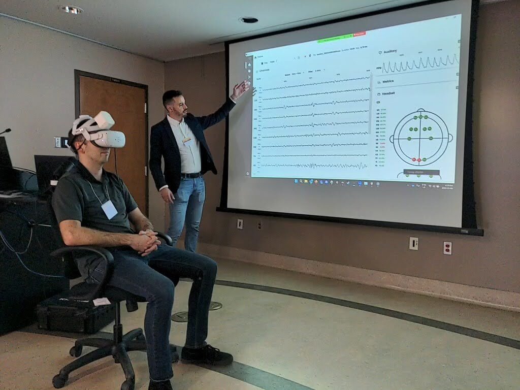 Another image taken during the neurotechnology session